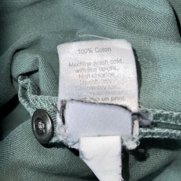 MADEWELL Army Green Button Down Tomboy Work Shirt- S - Picture 9 of 9